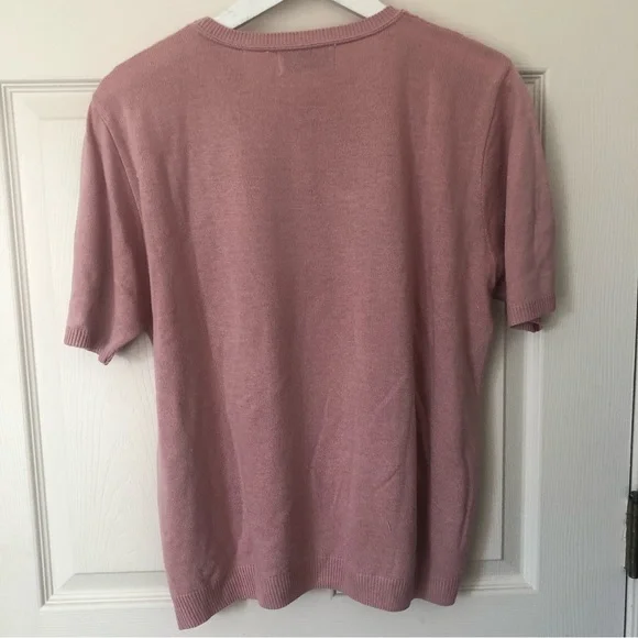 Alfred Dunner Blush Short Sleeve Sweater - Picture 6 of 6